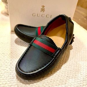 Gucci Nappa Leather Toddler Boy Loafers